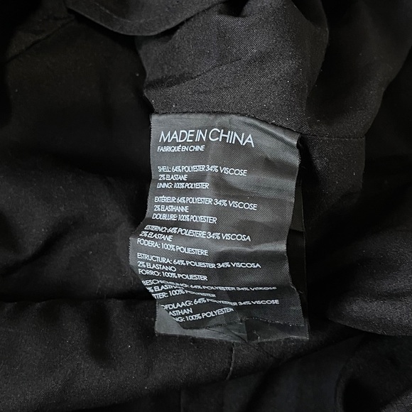 Club Monaco | Black and White Houndstooth Faux Wrap High Waist Mini Skirt 0 - Picture 6 of 14